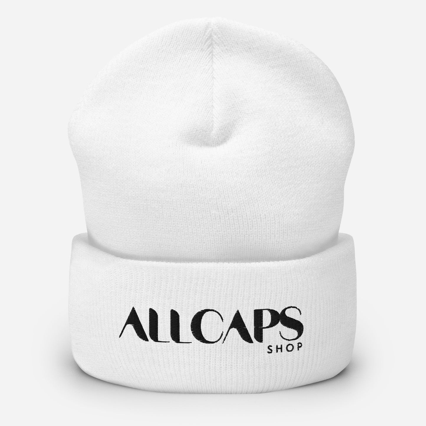 All Caps Cuffed Beanie