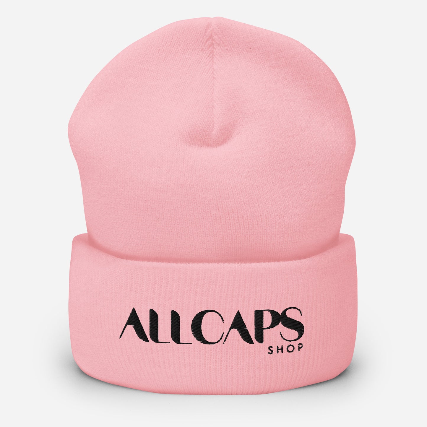 All Caps Cuffed Beanie