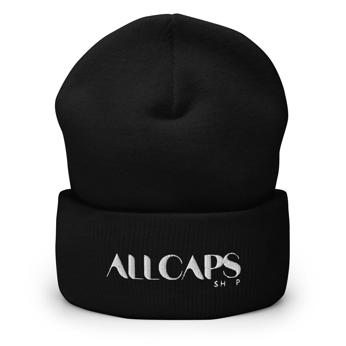 All Caps Cuffed Beanie