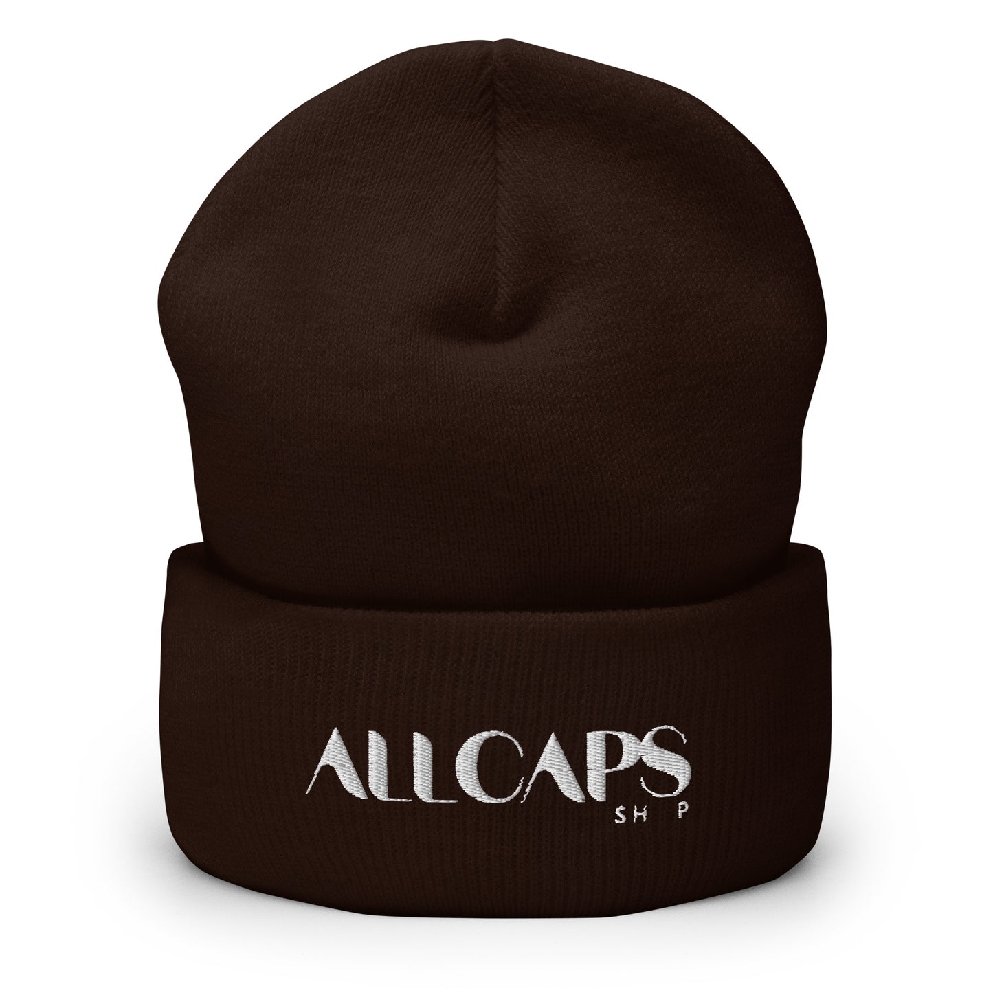 All Caps Cuffed Beanie