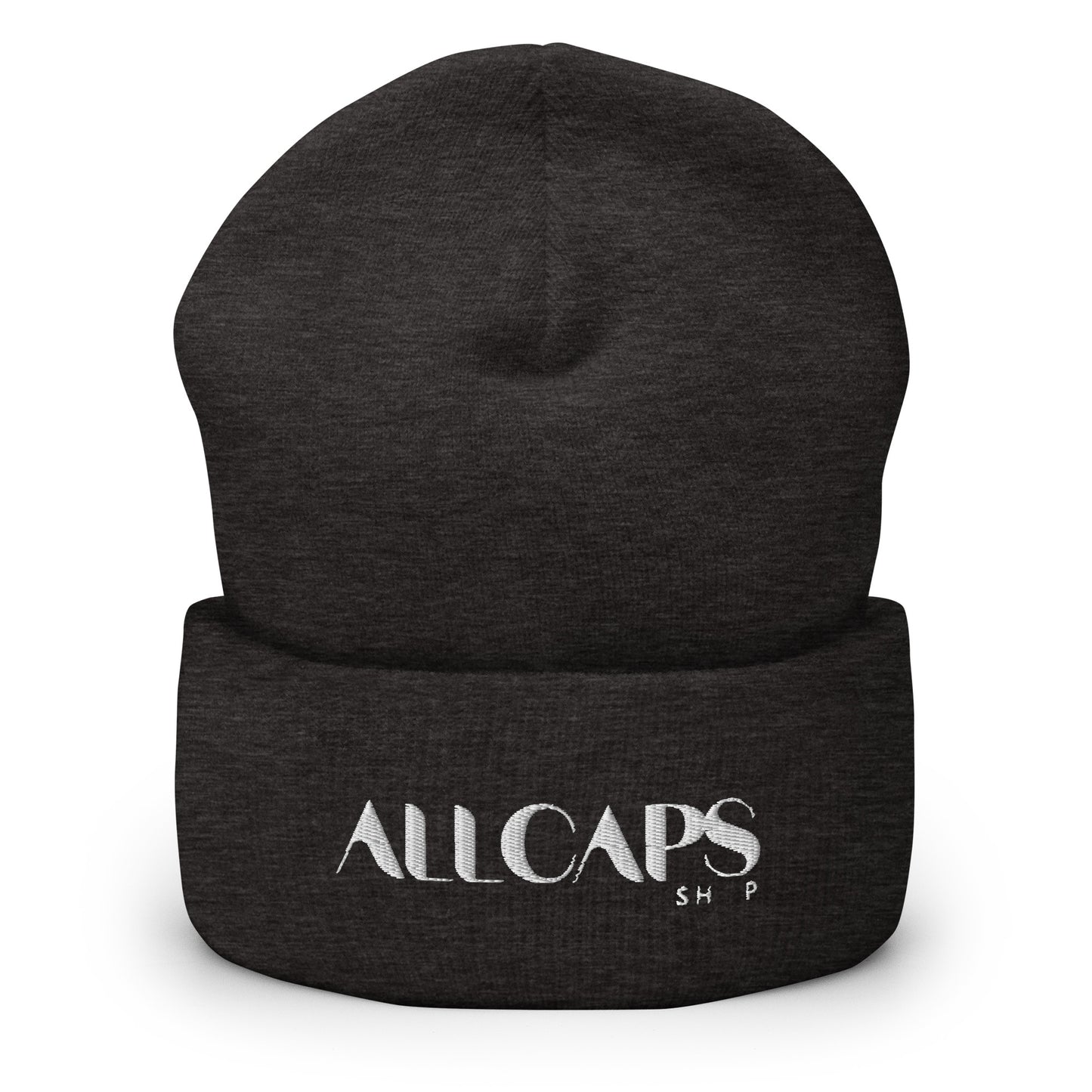All Caps Cuffed Beanie