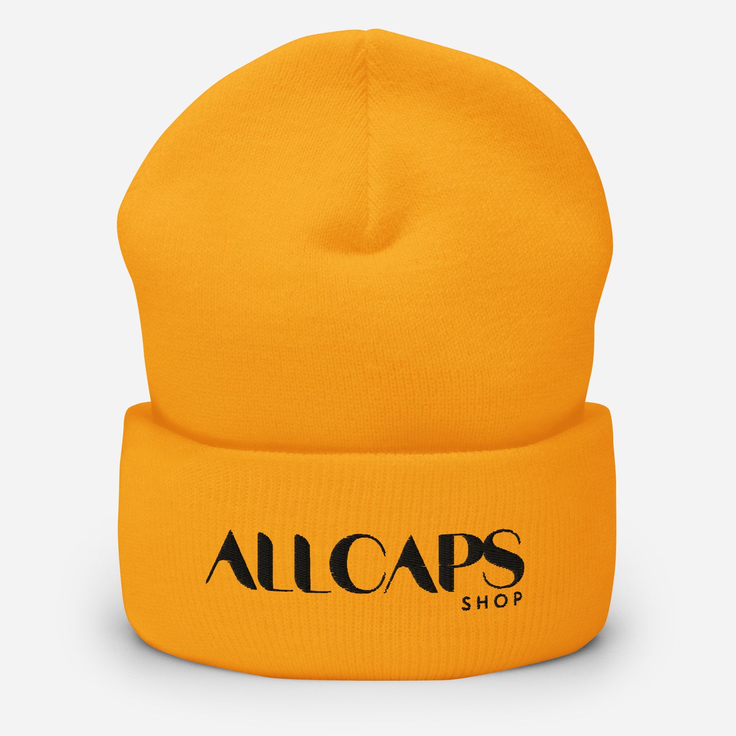 All Caps Cuffed Beanie