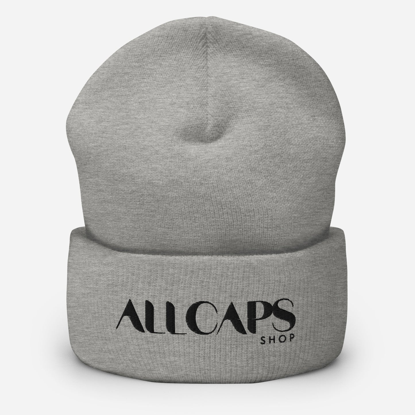 All Caps Cuffed Beanie