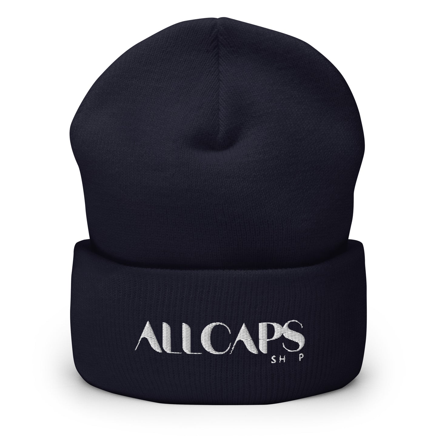 All Caps Cuffed Beanie