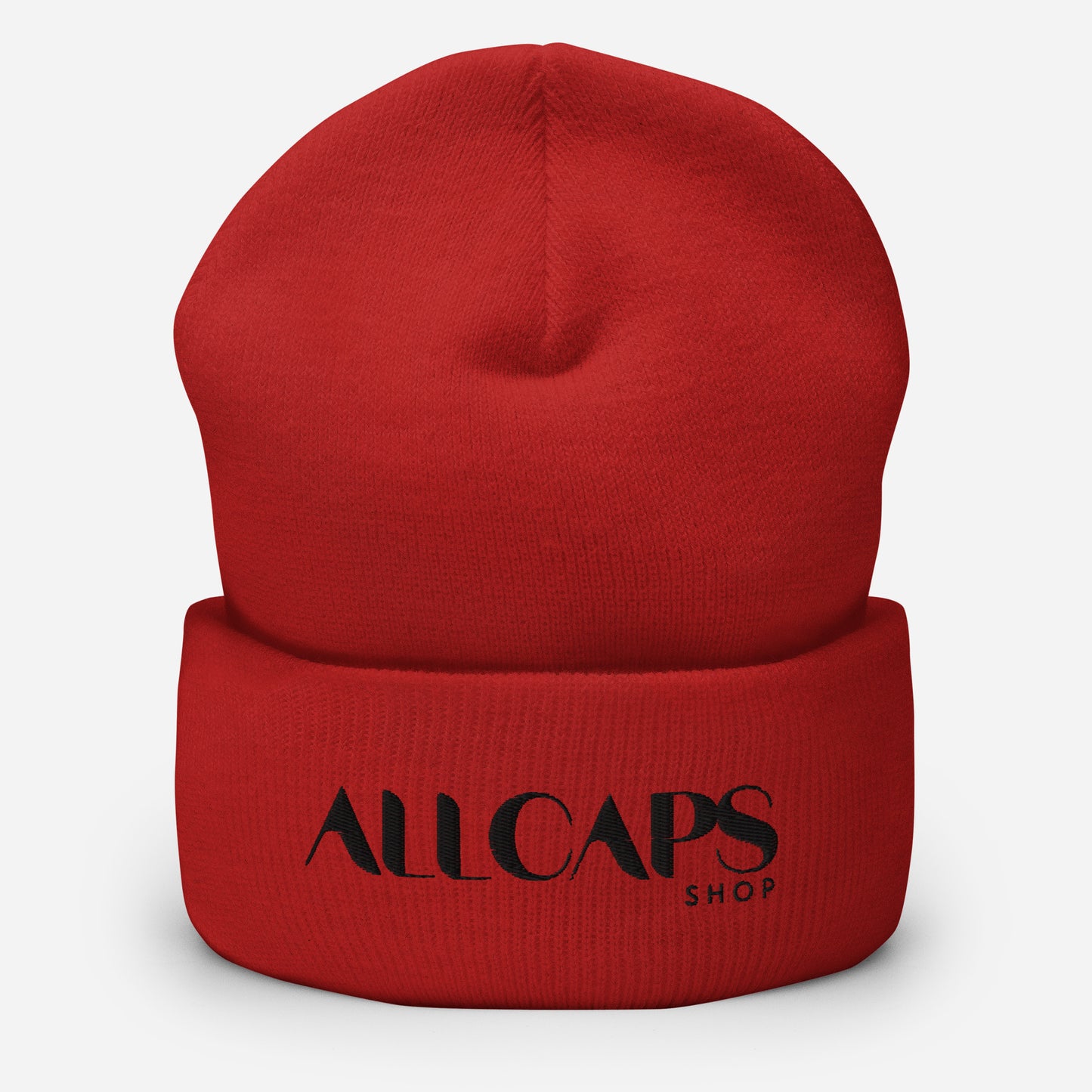 All Caps Cuffed Beanie