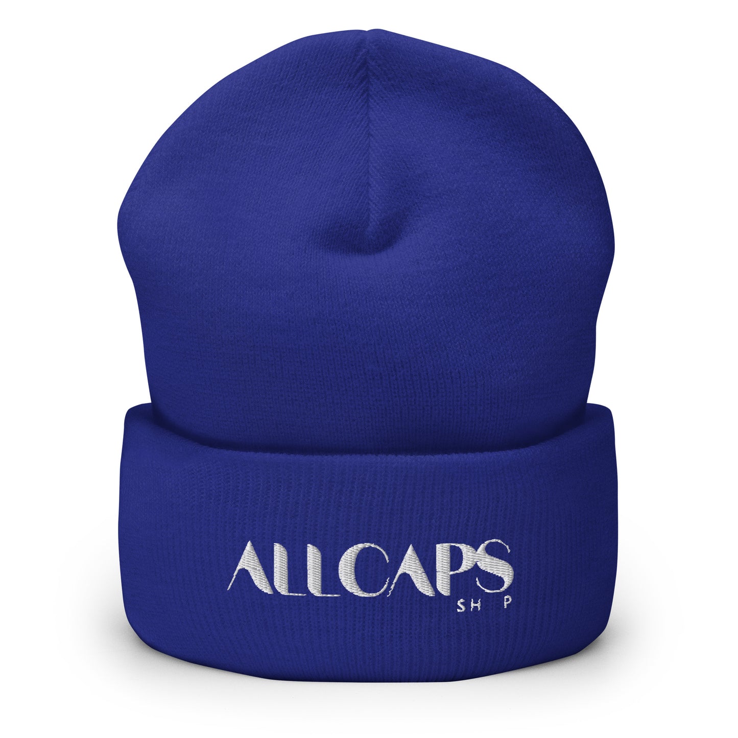 All Caps Cuffed Beanie