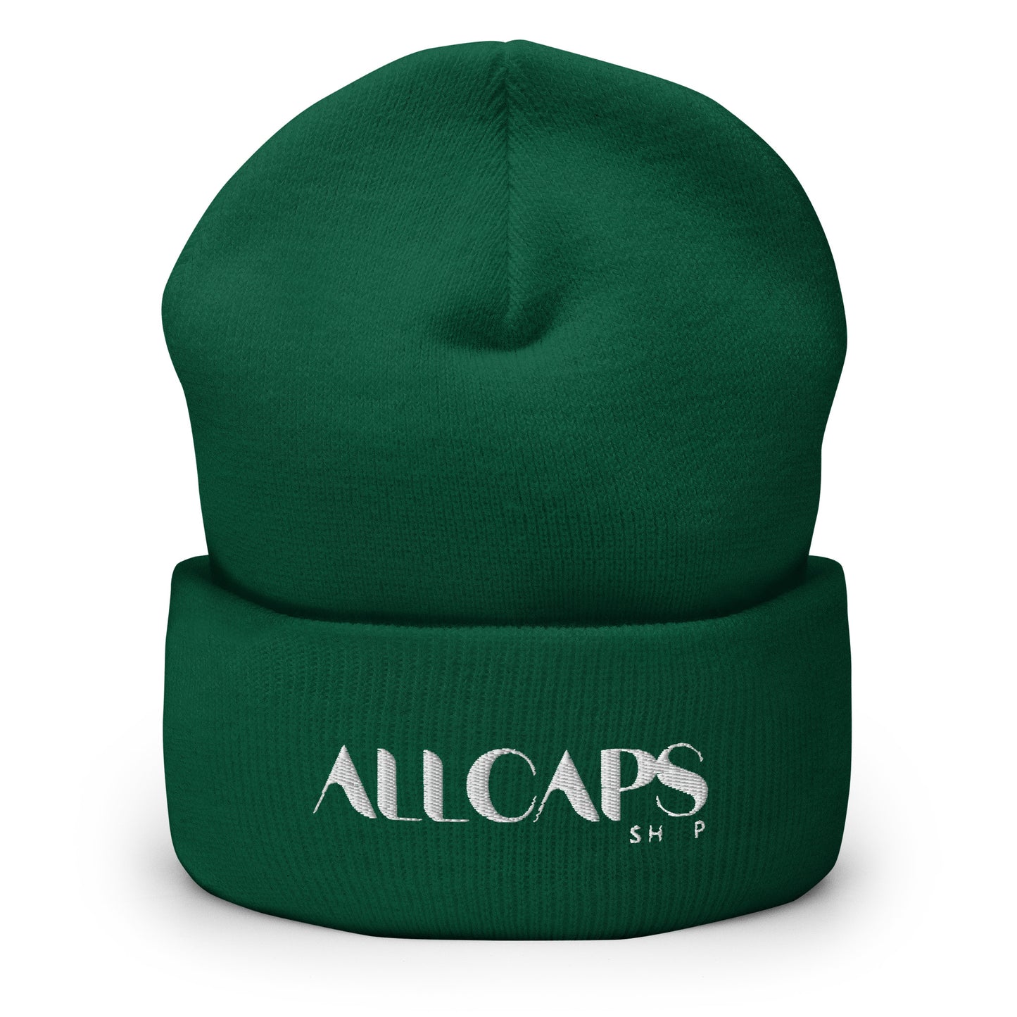 All Caps Cuffed Beanie